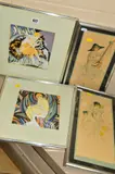 DEMI-NUE' a hand coloured Pochoir from the 1920's Publication 'Femmes Modernes by S. Chompre, print (other), sold Jan 2019