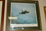 a limited edition print 25/450 of a Royal Air Force Jaguar aircraft by Michael Rondot, print, sold Jan 2019