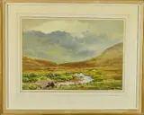 'Ben Gorm, Connemara', an Irish countryside view, watercolour, signed by Frank Egginton, watercolour, sold Dec 2018