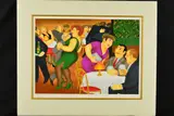 'The Manipulators', drinkers and dancers in a bar, an artists proof print by Beryl Cook, print, sold Dec 2018