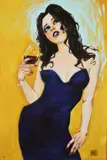 'Lovesick At The First Found Song', a woman in a black dress holding a by Todd White, print, sold Dec 2018