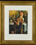 'Cynzia At Las Brujas II', a woman seated on a chair, a limited by Fabian Perez, print, sold Dec 2018