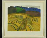 'Sandpits', an un-numbered screen print, signed, titled and by Roger Silvester, print, sold Dec 2018