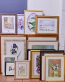 etc to include framed prints of flowers, watercolour paintings, framed by Pictures And Prints, watercolour, sold Nov 2018