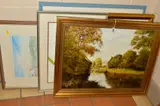 Cromford canal by Barry Renshaw, oil on canvas, sold Nov 2018