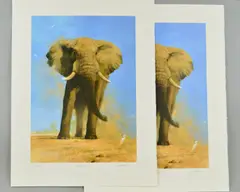 MY SAVUTI FRIEND' two limited edition prints of an elephant 65 and 142/350 by David Shepherd, pencil, sold Nov 2018