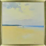 BEACH WALK' an oil on canvas painting of a Summer beach scene by Jorge Segrelles, oil on canvas, sold Oct 2018
