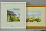 a watercolour painting of a Cornish coastal scene, signed by David Rüst, watercolour, sold Oct 2018