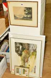 Sheep grazing under a tree and watching a figure on a track by William J Dukes, watercolour, sold Oct 2018