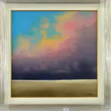 EMPTY PLACE, FULL HEART' a limited edition print 27/150 of a man and his dog on a deserted beach by Lawrence Coulson, print, sold Oct 2018