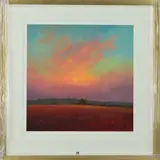 BLAZE OF GLORY' a limited edition print 33/250 of a couple walking across a sunlit field by Lawrence Coulson, print, sold Oct 2018