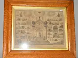 a Victorian print, titled 'to the most ancient and honourable fraternity of free and accepted masons by Masonic Interest, 1839, print, sold Oct 2018