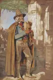 An Italian strolling musician, pifferaro Watercolour and bodycolour over pencil 41 x 28cm; 16 x 11in by John Frederick Lewis, Watercolour and bodycolour over pencil, sold Mar 2018
