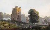 Helmsley Castle, Yorkshire c.1810 Watercolour and pencil 13.5 x 22cm; 5¼ x 8¾in by John Varley Snr. O.W.S., Watercolour and pencil, offered Mar 2018