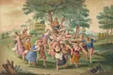 After Sir Peter Paul Rubens The Peasant Dance Signed by Sampson Towgood Roch, Watercolour, sold Mar 2018