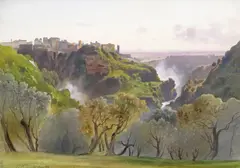 View of Tivoli by Jean-Achille Benouville, 1859, Watercolour heightened with white, sold Mar 2018