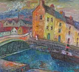 Bathurst Basin Signed with initials Oil on board 46 x 51cm by Barrington Tabb, Oil on board, sold Feb 2018