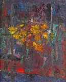 Flowers in my window Signed, also signed, titled and dated 1964 verso Oil on canvas 61 x 51cm by Edward Callam, 1964, Oil on canvas, sold Feb 2018