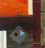 Small supper set Signed Mixed media and collage on board 20 x 19cm Provenance: Thompson's Gallery, London by Sandy McIntosh, Mixed media and collage on board, sold Feb 2018