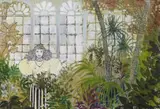 Young Lady in a Palm House Signed, also signed, titled, inscribed and dated '67 verso Oil on canvas-board 20 x 28cm by Stewart Black, Oil on canvas-board, sold Feb 2018