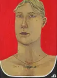 Head of an athlete Oil on board 30 x 22cm by Jennifer McRae, Oil on board, sold Feb 2018