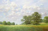 Landscape at Corsham Park Oil on canvas 90 x 134cm by John Miller, Oil on canvas, sold Feb 2018