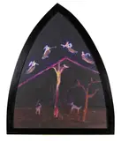 Crucifixion with Angels - study for Truro Cathedral Mixed Media 73 by John Miller, Mixed Media, sold Feb 2018