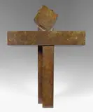 Crucifix Stamped and dated 98, fabricated by Michael Werbicki 41cm high by Michael Finn, sculpture, sold Feb 2018