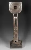Untitled by Paul Mount, Cast steel and stone plinth, sold Feb 2018