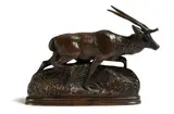 With a naturalistic base by Antoine-Louis Barye, bronze, offered Jan 2018