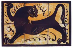 Tiger a lithograph on paper by Bernard Leach, lithograph on paper, sold Dec 2017