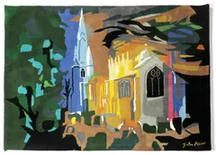 Long Sutton, a limited edition wool wall hanging, in colours signed lower right, 210 x 168cm by John Piper, print, sold Dec 2017
