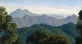 Kasauli Hills [India] Signed, titled and dated October '97 verso Oil on board 67 x 30cm Provenance: The Maas Gallery, London, 26th May 1999, No by Tobit Roche, Oil on board, sold Nov 2017
