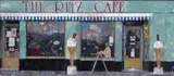 The Ritz Café, Millport [Scotland] not Paris Signed Mixed media 11.5 x 27cm With another by the same hand of the Val D'Oro Restaurant, Glasgow by Gary Anderson, Mixed media, sold Nov 2017