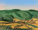 Landscape near Moulay Idriss, Morocco, 2000 Signed with initials and inscribed '20 Oil on board 20 x 26cm Exhibited: Browse & Darby, London, 1-17 Nov by Lindy Hamilton-Temple-Blackwood, Marchioness of Dufferin and Ava, Oil on board, sold Nov 2017