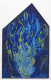 Flames, study for stained glass for St by John Piper, Mixed media and gouache, sold Nov 2017