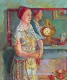 Portrait of Cecily Haywood by Amended James Bolivar Manson, 1943, Oil on canvas, sold Nov 2017