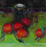 Black mug and Clementines Signed Oil on canvas 30.5 x 30.5cm Provenance: Thompson's Marylebone, London, No by William Selby, Oil on canvas, sold Nov 2017
