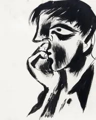 Scillonian Head Black ink 25.5 x 20.5cm Provenance: Christopher Hull Gallery, London Exhibition No by John Craxton, ink, sold Nov 2017