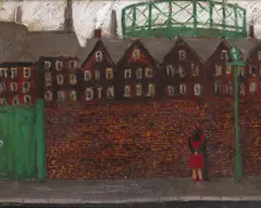 Down by the gasworks Signed by Gary Bunt, 2008, Oil on canvas, sold Nov 2017
