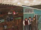 Down in the valley Signed by Gary Bunt, 2008, Oil on canvas, sold Nov 2017