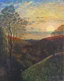Evening Egg tempera on panel Signed and dated 92 30 x 25.5cm ++A little light bloom otherwise good condition by James Lynch, oil, sold Nov 2017