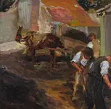 Untitled by Stephen Spurrier, Oil on canvasboard, sold Nov 2017