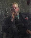 Portrait of Lord Ronald Sutherland-Leveson-Gower by Alfred Wolmark, Oil on canvas, unframed, sold Nov 2017