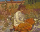 Lyndra at Aldbourne Signed and dated '15 Oil on panel 31 x 41cm Provenance: The Redfern Gallery, London, 1934 or 1939 R by Derwent Lees, Oil on panel, offered Nov 2017