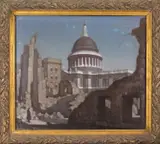 The Heart of the City Signed and dated 1942, also signed, titled and inscribed with the artist's address verso Oil on canvas 89 x 102cm This painting depicts St by Harold Speed, 1942, Oil on canvas, sold Nov 2017