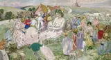 Nursery Rhymes Tempera on panel 35.5 x 62.5cm Provenance: W by Florence Engelbach, Tempera on panel, sold Nov 2017
