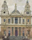 Untitled by Ken Howard, Oil on canvas, sold Nov 2017