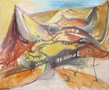 Untitled by John Melville, Mixed media on linen, sold Nov 2017