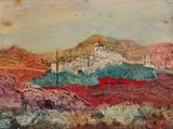 Chateau La Tourette by Fred Uhlman, Oil on board, sold Nov 2017